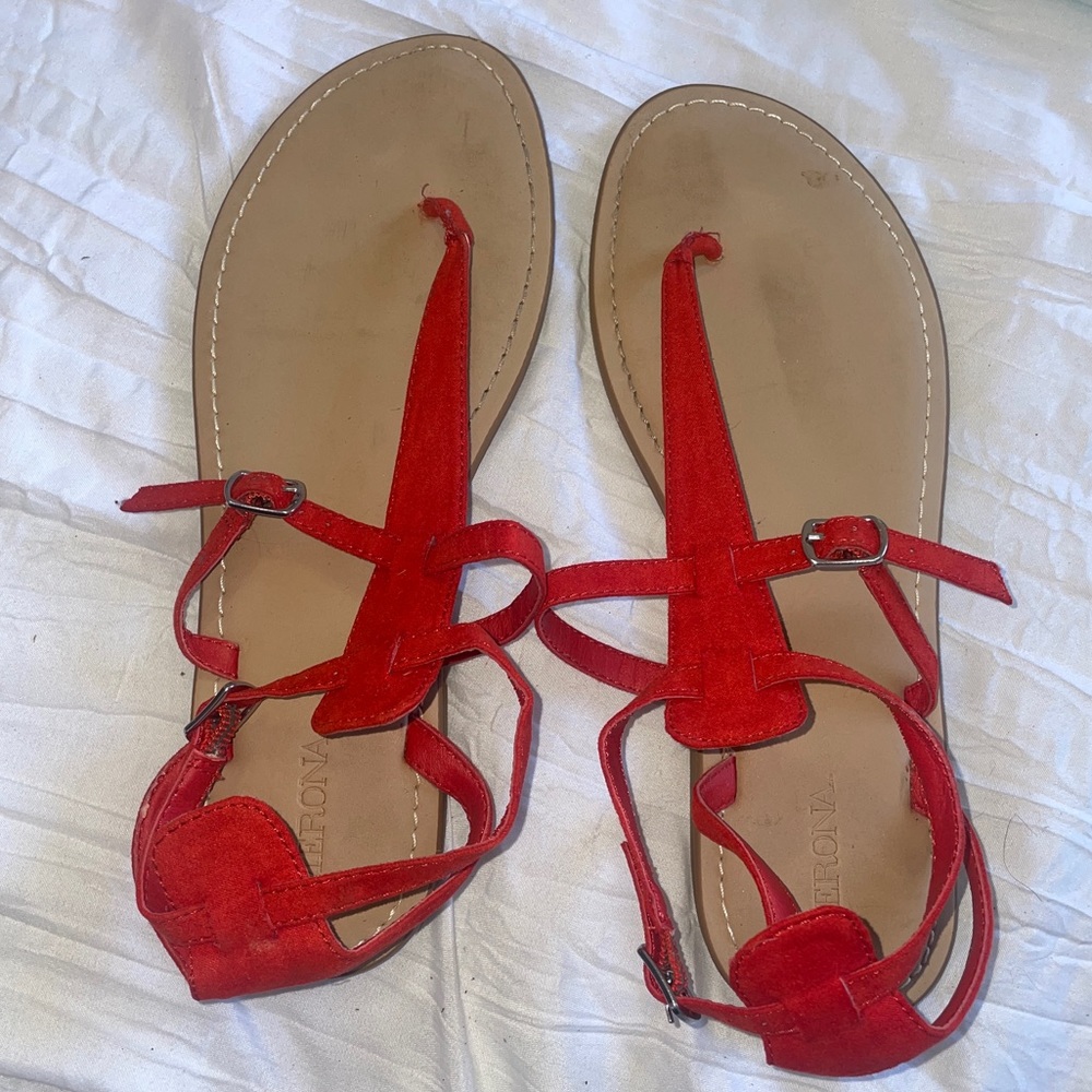 MERONA Orange strap sandals size 7 1/2